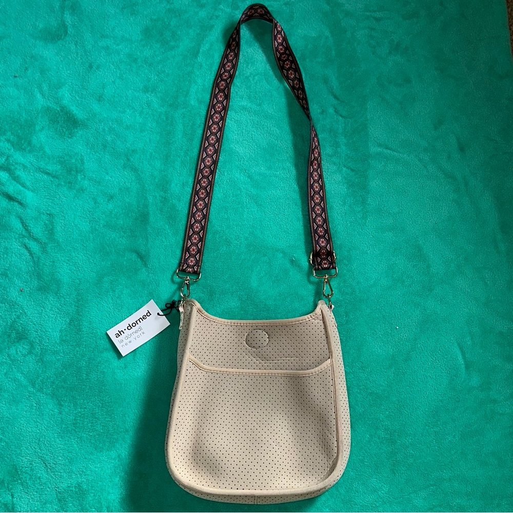 Ahdorned Perforated Neoprene Crossbody Bag